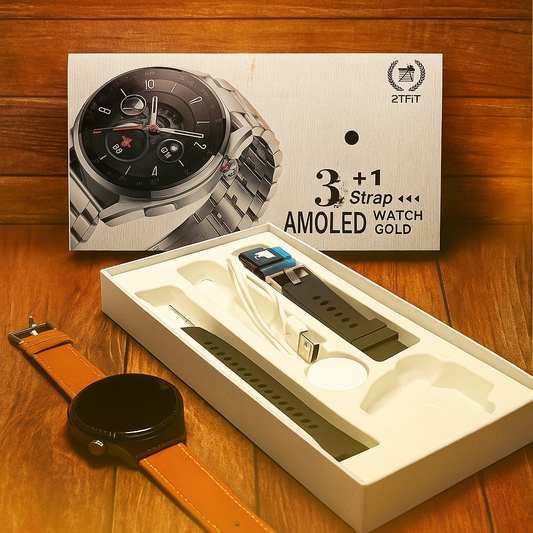 2TFit AMOLED Android Smartwatch – 3+1 Straps, Fitness & Lifestyle Watch