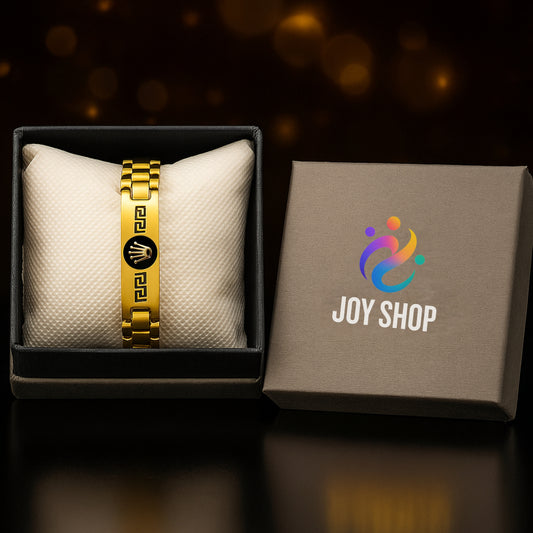 Rolex Golden Stainless Steel Men’s Bracelet – Luxury Chain Link Design