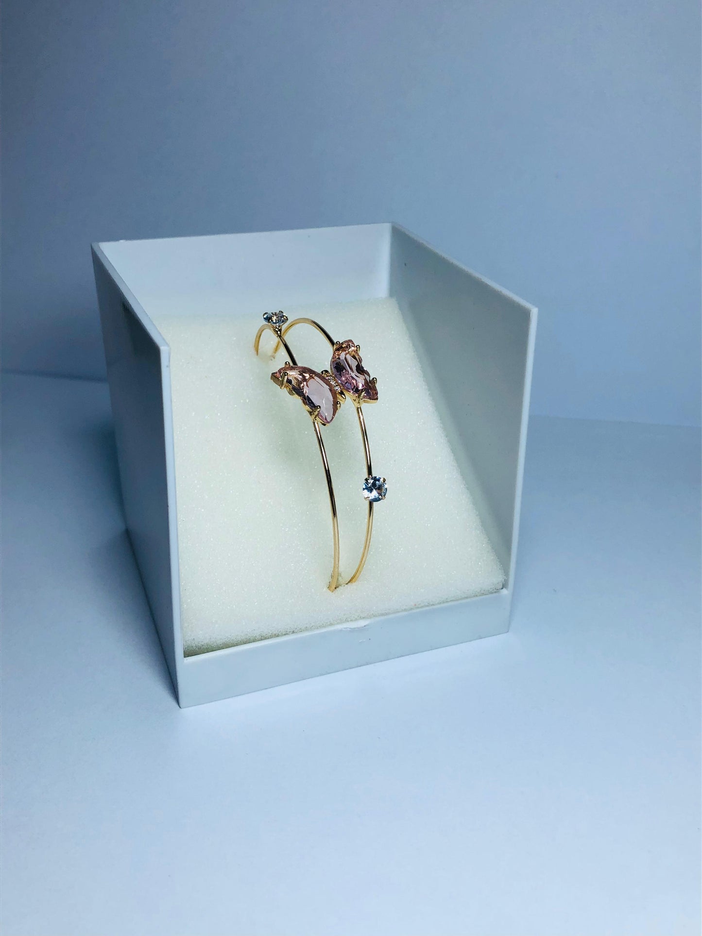 Elegant Gold-Plated Women’s Butterfly Bracelet with Crystal Accents