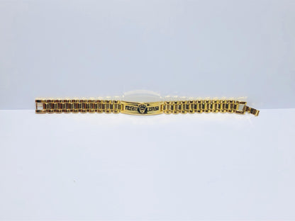 Rolex Golden Stainless Steel Men’s Bracelet – Luxury Chain Link Design