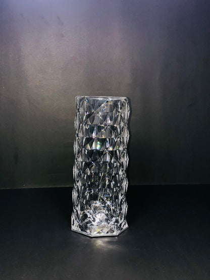 Crystal-Cut LED Lamp with Color-Changing Remote & USB Charging