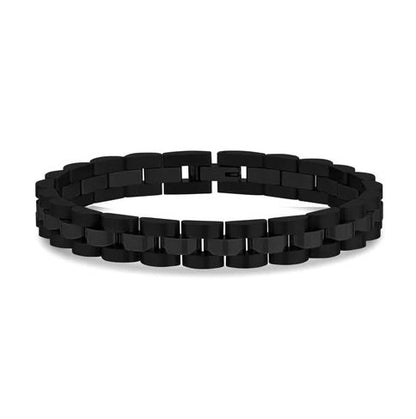 Men’s Black Stainless Steel Bracelet – Durable Chain Link Design